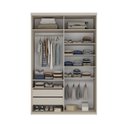 Ver imagem 4 de Closet Solteiro 100% MDF 139,5cm 2 Gavetas Moutier Bege/Panna