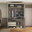 Ver imagem 2 de Closet Solteiro 100% MDF 139,5cm 2 Gavetas Moutier Bege/Panna