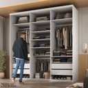 Ver imagem 5 de Closet Casal 100% MDF 208cm 4 Gavetas Moutier Branco