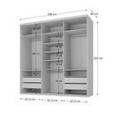 Ver imagem 3 de Closet Casal 100% MDF 208cm 4 Gavetas Moutier Branco