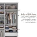 Ver imagem 7 de Closet Casal 100% MDF 208cm 4 Gavetas Moutier Branco
