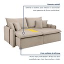 Ver imagem 5 de Sofá Cama Retrátil e Reclinável 3 Lugares Bouclé Bege Windson 220cm Yescasa