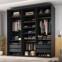 Ver imagem 1 de Closet Casal 100% MDF 208cm 4 Gavetas Moutier Preto