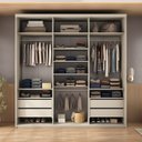 Ver imagem 2 de Closet Casal 100% MDF 208cm 4 Gavetas Moutier Bege/Panna