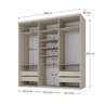 Closet Casal 100% Mdf 208cm 4 Gavetas Moutier - 5