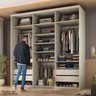 Closet Casal 100% Mdf 208cm 4 Gavetas Moutier - 3