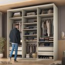 Ver imagem 3 de Closet Casal 100% MDF 208cm 4 Gavetas Moutier Bege/Panna
