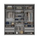 Ver imagem 4 de Closet Casal 100% MDF 208cm 4 Gavetas Moutier Cinza/Urbi