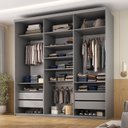 Ver imagem 1 de Closet Casal 100% MDF 208cm 4 Gavetas Moutier Cinza/Urbi