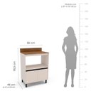 Ver imagem 6 de Balcão de Cozinha 2 Portas 1 Nicho Creme Koya