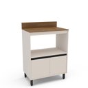 Ver imagem 2 de Balcão de Cozinha 2 Portas 1 Nicho Creme Koya