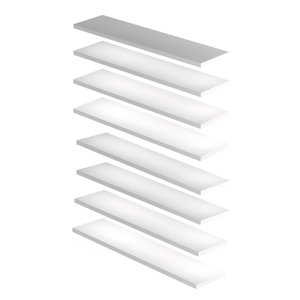 Kit Prateleiras em Mdf 8 Unidades Tamanho 60x15 Suporte Invisivel Branco