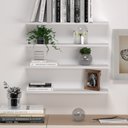 Ver imagem 3 de Kit Prateleiras em Mdf 8 Unidades Tamanho 60x15 Suporte Invisivel Branco