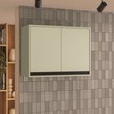 Ver imagem 1 de Armário Aéreo 2 Portas Oliva Koya 59x80x29 cm Verde