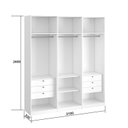 Ver imagem 5 de Guarda Roupa Casal 6 Portas 100% MDF Vicenzo