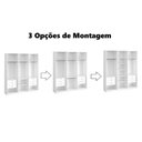 Ver imagem 3 de Guarda Roupa Casal 6 Portas 100% MDF Vicenzo