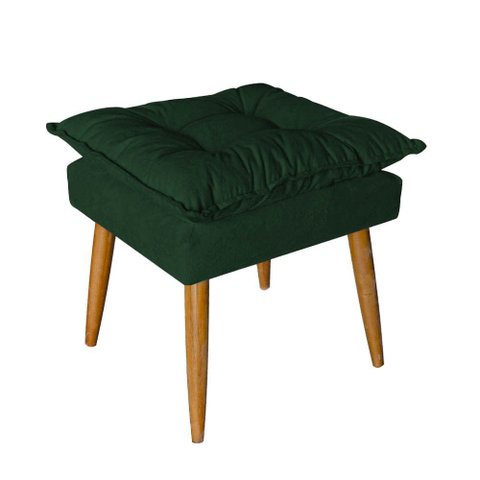 Puff Puf Banqueta Opala para Quarto Sala Recepção Suede Verde - Ninho Decor