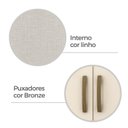 Ver imagem 7 de Guarda-Roupa Lisboa 4 Portas 2 Gavetas 99x180x40cm Marrom/Mel
