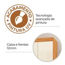 Ver imagem 6 de Guarda-Roupa Lisboa 4 Portas 2 Gavetas 99x180x40cm Marrom/Mel