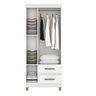 Guarda-Roupa Porto 3 Portas 2 Gavetas 75x180x40cm - 4