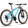 Bicicleta Aro 29 Dropp SX Sport 21V Shimano Tourney Freios Á Disco Suspensão - Azul Pantone+Prata e  - 3