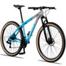 Bicicleta Aro 29 Dropp SX Sport 21V Shimano Tourney Freios Á Disco Suspensão - Azul Pantone+Prata e  - 2