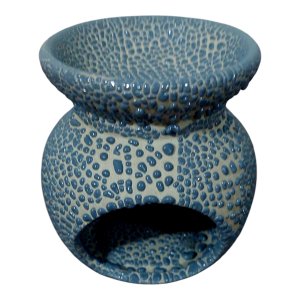Difusor Aromatizador Recho Craquelado Azul Aromaterapia 8 Cm