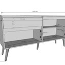 Ver imagem 4 de Aparador Buffet 4 Portas 1 Gaveta Retrô Ravi