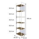 Ver imagem 4 de Estante 06 Prateleiras c/Fundo Yon 45cm Est.Branca