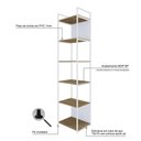 Ver imagem 5 de Estante 06 Prateleiras c/Fundo Yon 45cm Est.Branca