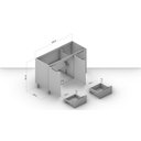 Ver imagem 4 de Balcão de Cozinha 2 Portas 3 Gavetas Azul/Branco