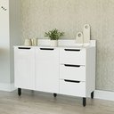 Ver imagem 1 de Balcão 2 Portas 3 Gavetas 120x92,5x52cm Branco
