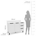 Ver imagem 3 de Balcão 2 Portas 3 Gavetas 120x92,5x52cm Branco