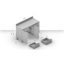 Ver imagem 5 de Balcão 2 Portas 3 Gavetas 120x92,5x52cm Branco