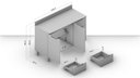 Ver imagem 5 de Balcão 2 Portas 3 Gavetas 120x92,5x52cm Bege/Branco/Creme