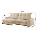 Ver imagem 4 de Sofá Argo Boucle Creme 250 Cm B25 Cm Meu Sofá Online