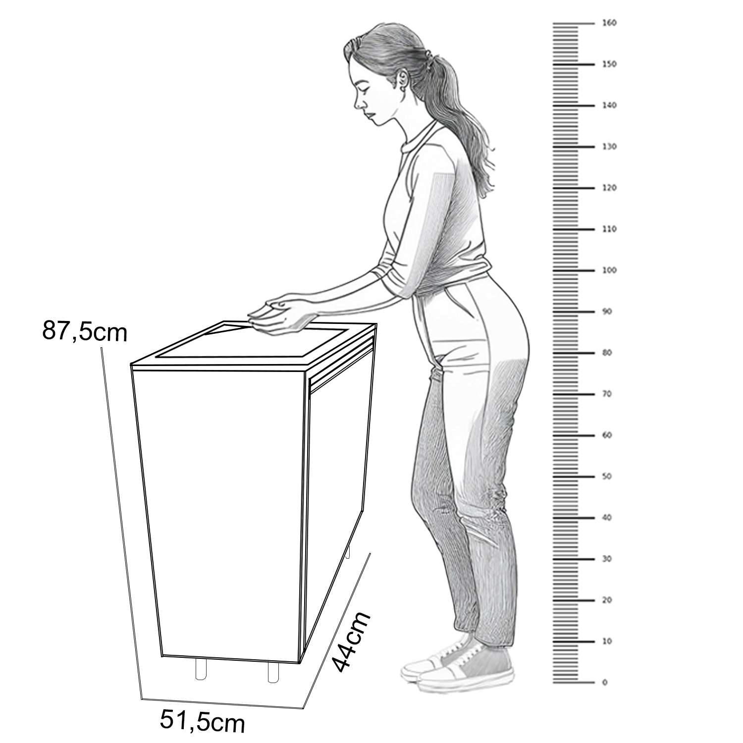 Tanque Lavanderia Inox 23l Plus Balcão Mdf Entregue Montado - 6