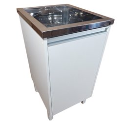 Tanque Lavanderia Inox 23l Plus Balcão Mdf Entregue Montado - 1