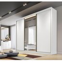 Ver imagem 2 de Guarda Roupa Casal 1 Porta Espelhada 6 Gavetas 100%mdf Diamond Branco - Novo Horizonte