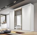Ver imagem 2 de Guarda Roupa Casal 1 Porta Espelhada 6 Gavetas 100%mdf Diamond Branco - Novo Horizonte
