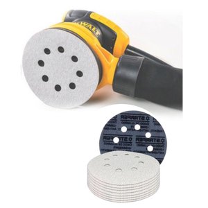 Kit 100 Disco de Lixa com Fecho de Contato Branco 150mm Grão 600 - Starfer