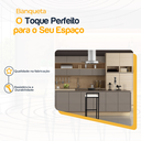 Ver imagem 3 de Banqueta Quadrada Preta para Balcão Ilha Cozinha Gourmet Bancada Piscina Bares Àrea de Lazer