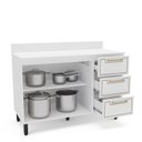 Ver imagem 3 de Balcão de Cozinha 2 Portas 120cm x 92,5cm x 52cm Branco