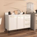Ver imagem 1 de Balcão de Cozinha 2 Portas 120cm x 92,5cm x 52cm Branco
