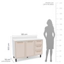 Ver imagem 4 de Balcão 2 Portas 3 Gavetas 120cm X 92,5cm X 52cm