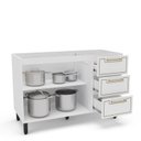 Ver imagem 3 de Balcão de Cozinha 2 Portas 3 Gavetas Branco