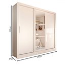 Ver imagem 4 de Guarda-roupa Casal Cali 3 Portas 3 Gavetas com Espelho Branco - Panorama Móveis