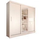 Ver imagem 3 de Guarda-roupa Casal Cali 3 Portas 3 Gavetas com Espelho Branco - Panorama Móveis
