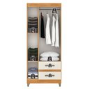 Ver imagem 5 de Guarda-Roupa Porto 3 Portas 2 Gavetas 75x180x40cm