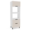 Ver imagem 2 de Torre Quente 2 Portas Basculantes 1 Gaveta Bege/Branco/Creme